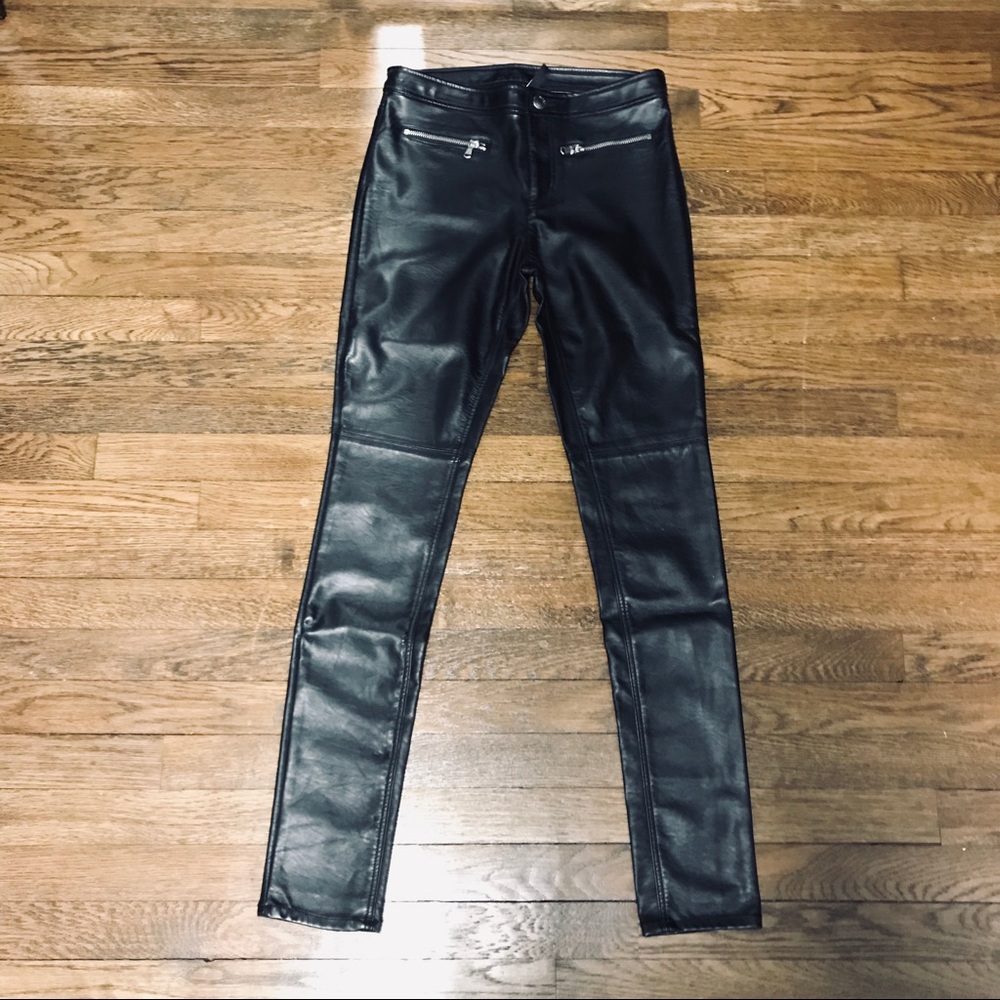 Faux Leather High Waisted Pants